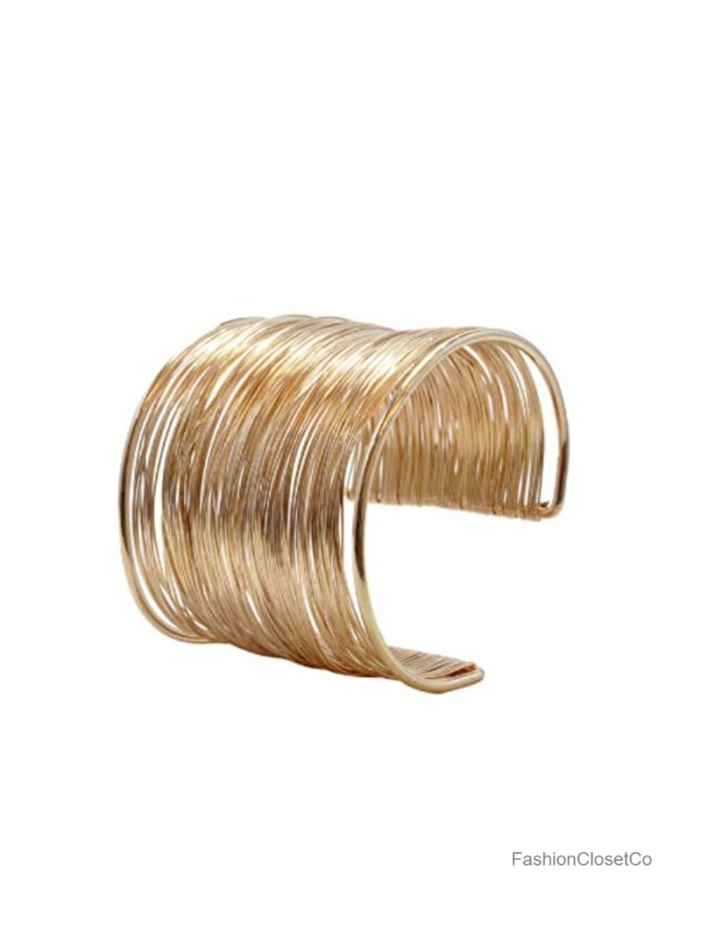 Gold Plated Open Cuff Bangle Bracelet for Women - Adjustable Chic Gift